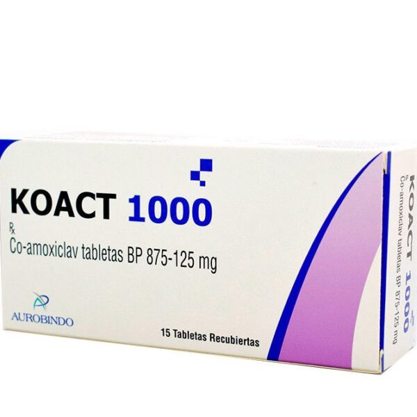 Koact  Amoxicilina Acido Clavulanico  Mg X  Tabletas Recubiertas