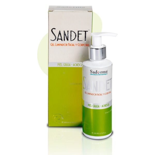 Sandet gel limpiador facial y corporal piel grasa acneica extracto de te verde ml health n