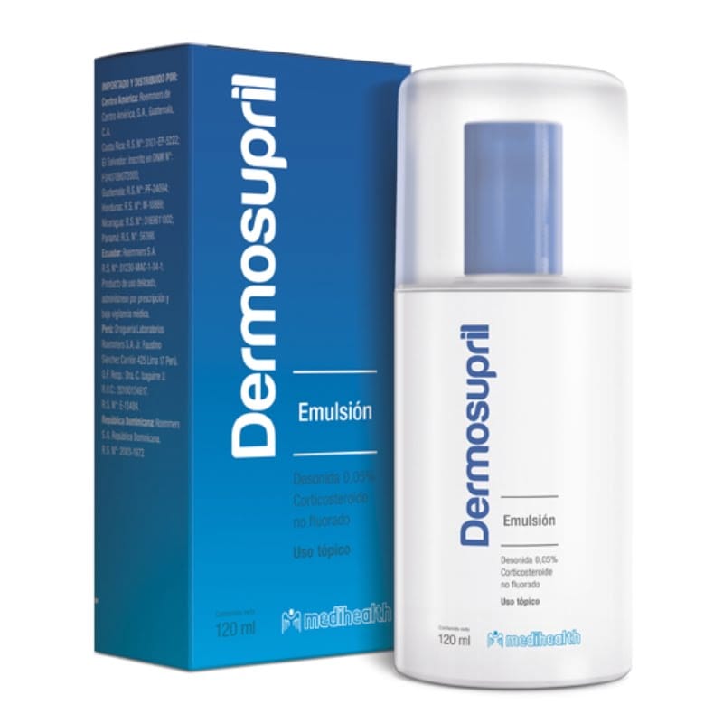 Dermosupril-0.05-Emulsion-Uso-Topico-X120Ml-Medihealth.jpg Dermosupril Emulsion Desonida 0,05% Uso Topico 120ml Medihealth - Imagen 1