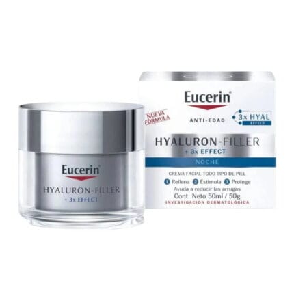 Eucerin Hyaluron-Filler 3x Effect Crema Noche 50ml para rellenar arrugas y regenerar la piel