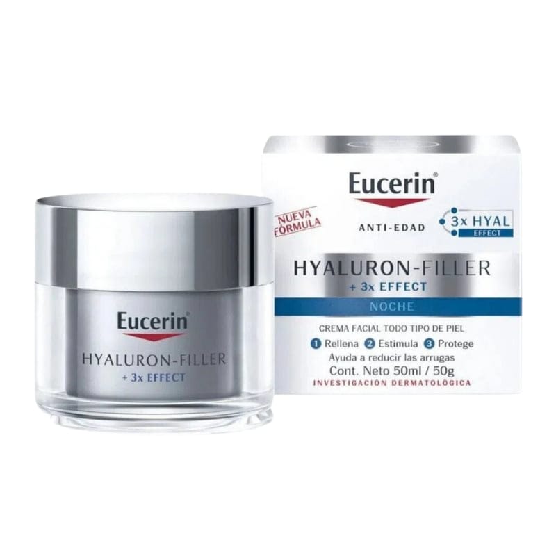 Eucerin Hyaluron-Filler 3x Effect Crema Noche 50ml para rellenar arrugas y regenerar la piel