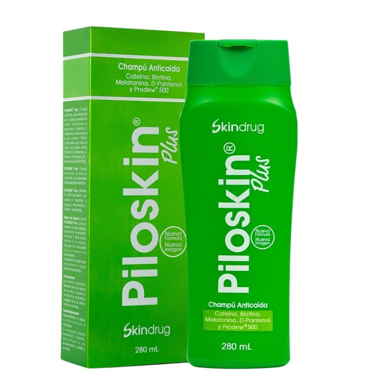 Piloskin-Plus-Shampoo-Anticaida-Verde-X-280Ml-Skindrug.jpg Piloskin Plus Shampoo Anticaida Verde 280ml Skindrug - Imagen 1