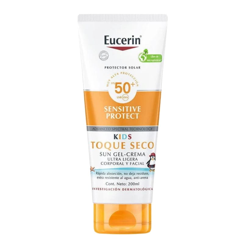 Eucerin Protector Solar Kids Toque Seco SPF 50+ 200ml para piel sensible