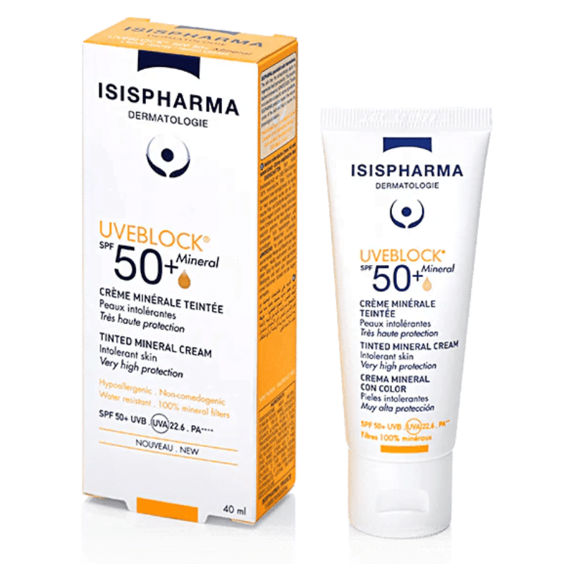 Uveblock-Crema-Mineral-Tinte-SPF50-40Ml-Isispharma-2.png Uveblock Spf 50 + Crema Mineral Color 40Ml Isis - Imagen 1